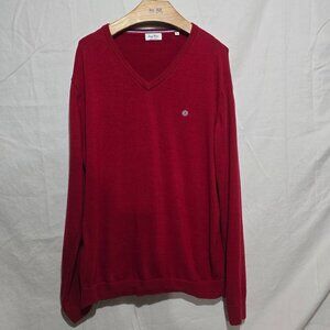 Serge Blanco Athlete France Men's V-Neck Sweater - Red - Sz XL*